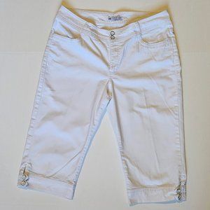 Women's Lee Jeans Slender Secret Lower on the Waist Capri Back Flaps Size 14P